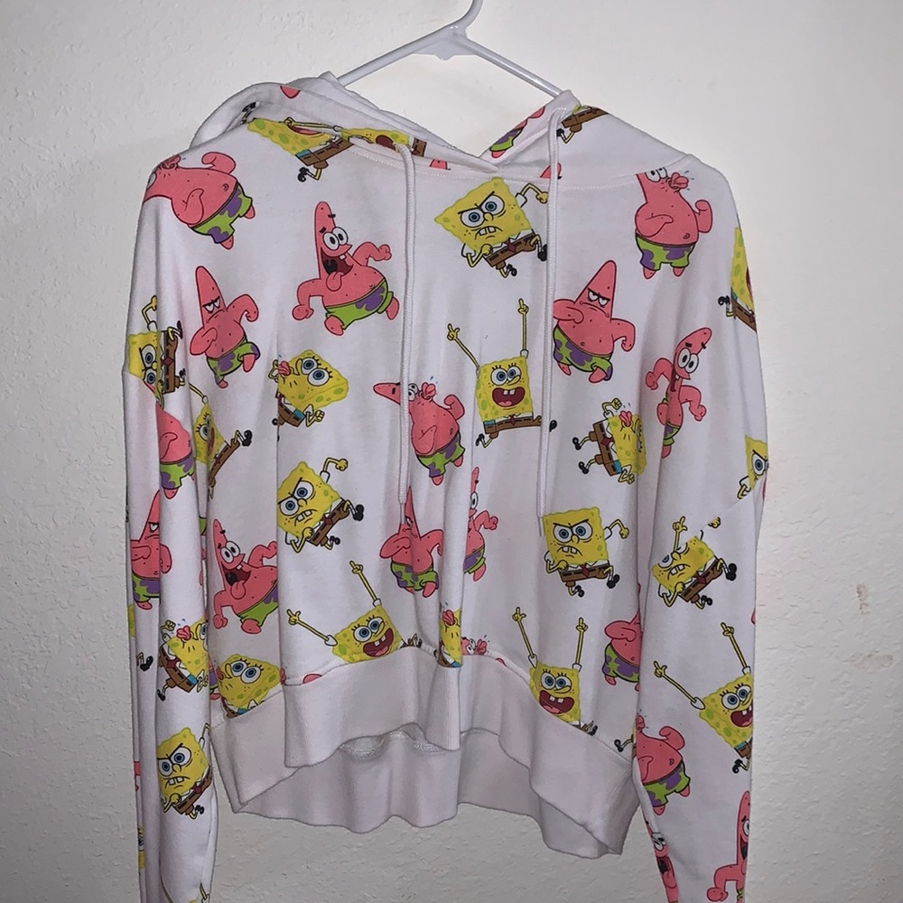 Sponge bob and Patrick kinda cropped hoodie
